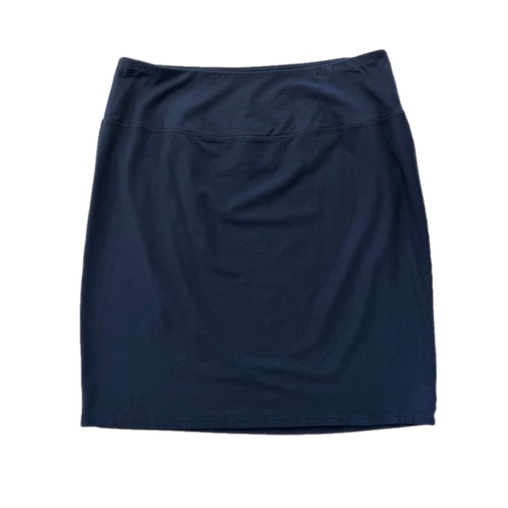 J. Jill Black Stretch Pull On Comfort Workwear Office Professional Pencil Skirt